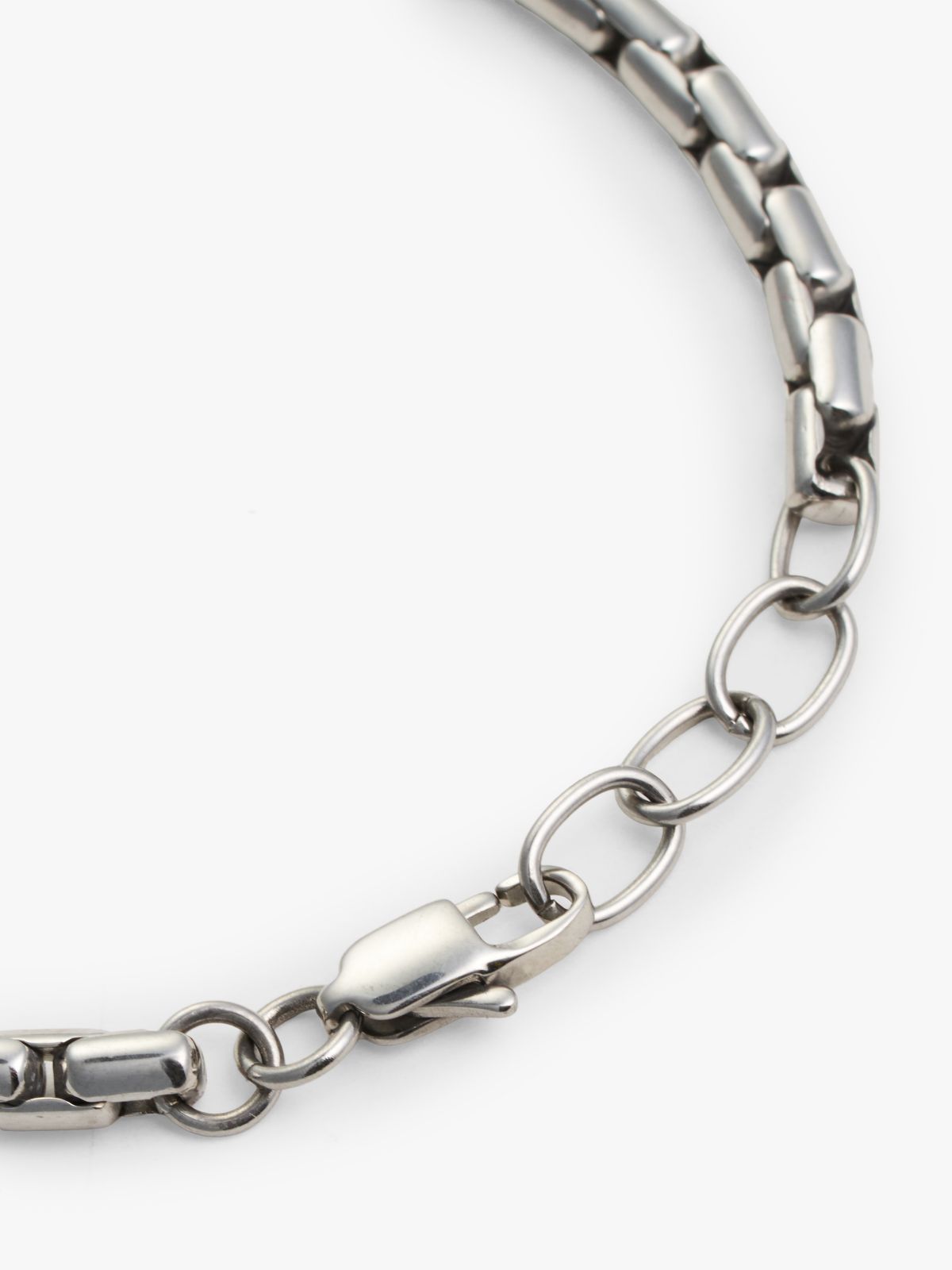 Flag Chain Link Bracelet — Silver