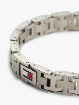 Мужской браслет Tommy Hilfiger Flat H-Link, цвет: Серебряный — фото 2
