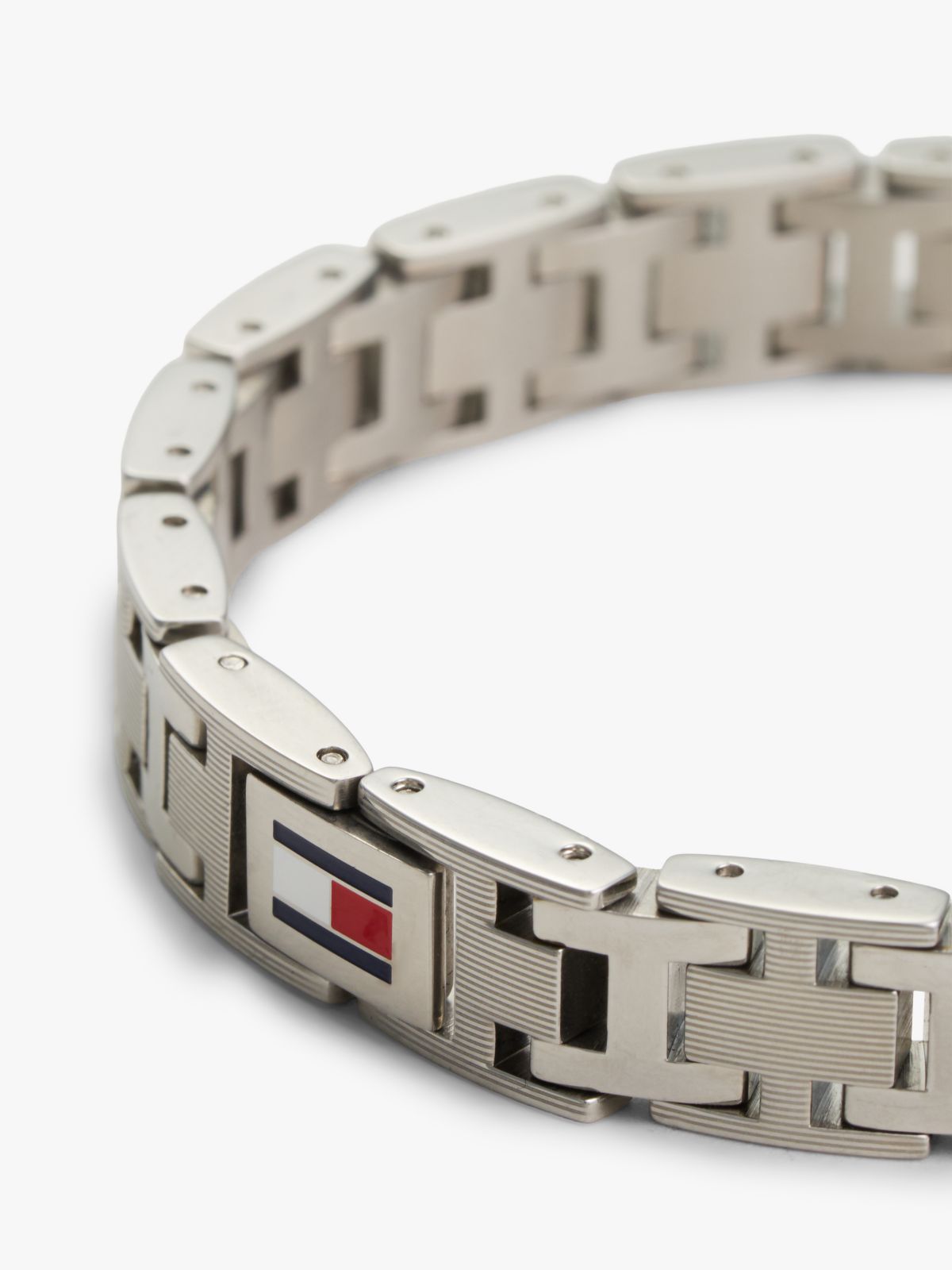 Flat H-Link Bracelet — Silver