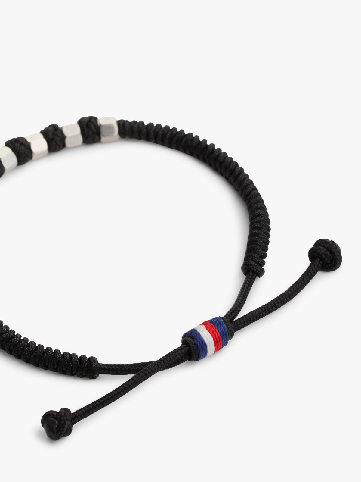 Adjustable Braided Nylon Bracelet — Black