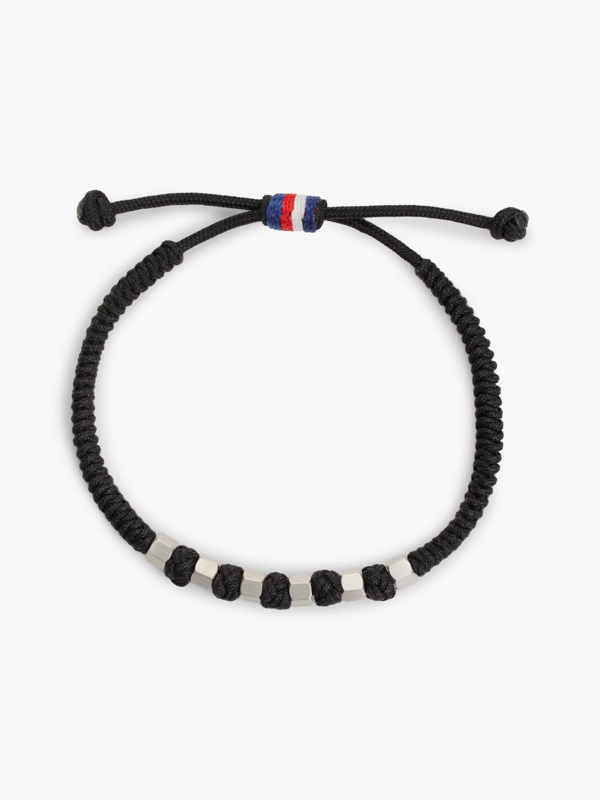 Adjustable Braided Nylon Bracelet — Black