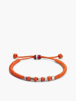 Adjustable Braided Nylon Bracelet, Orange