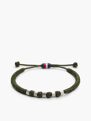 Adjustable Braided Nylon Bracelet, Green