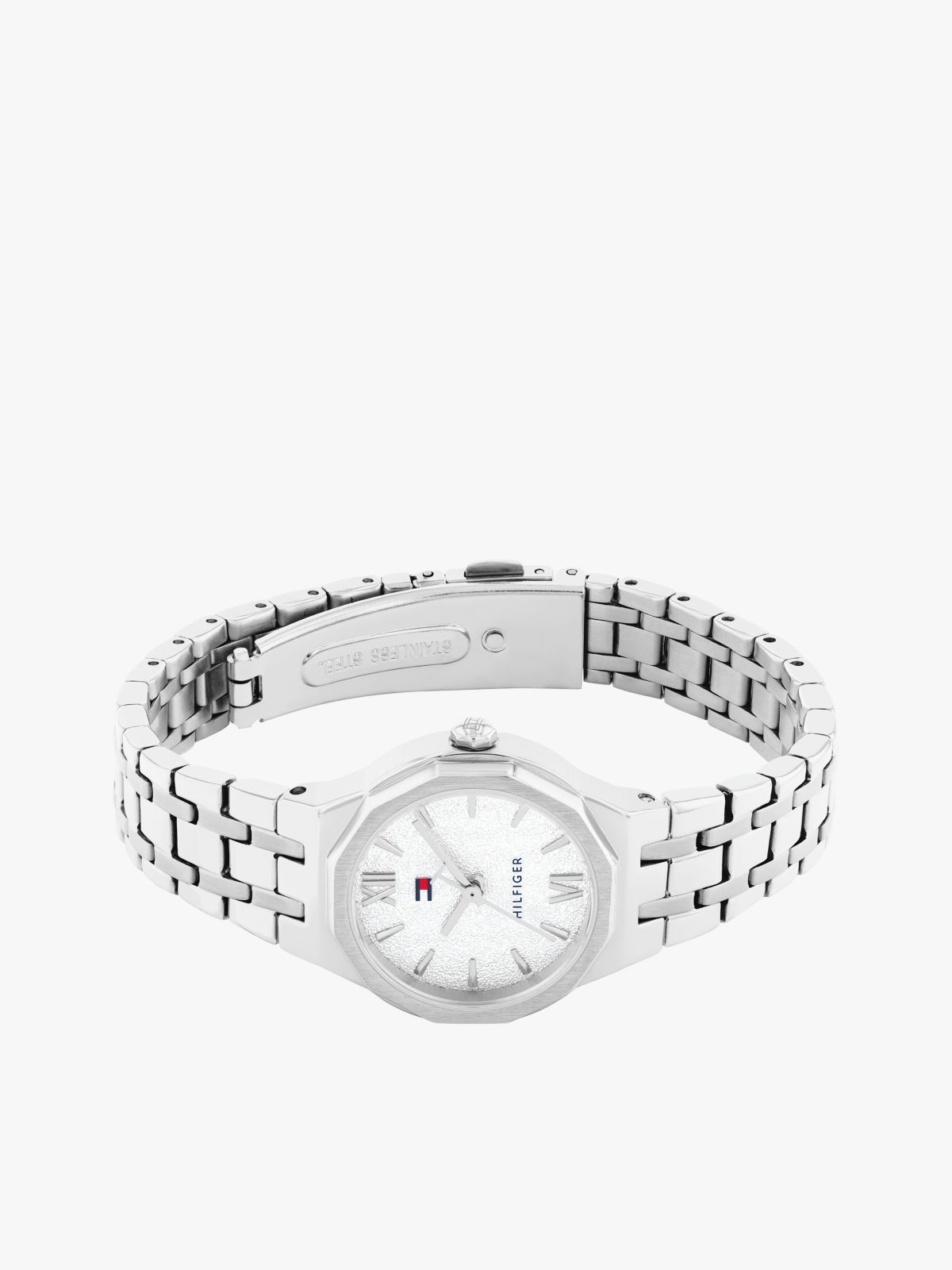 25MM Shimmer Dial Dress Watch — Silver
