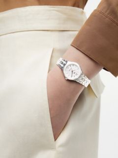 25MM Shimmer Dial Dress Watch — Silver 4