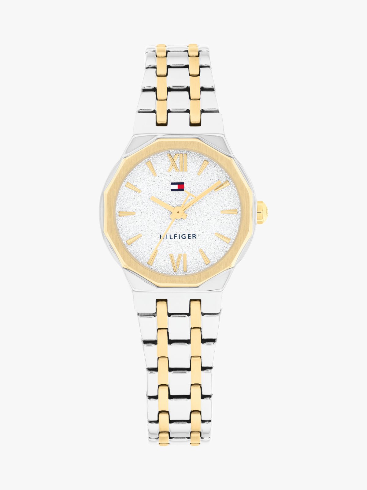 25MM Shimmer Dial Dress Watch — Silver