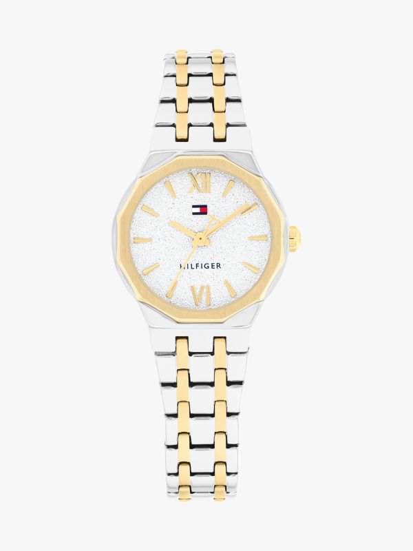 25MM Shimmer Dial Dress Watch — Silver