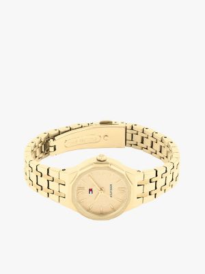 Женские часы Tommy Hilfiger 25MM Shimmer Dial Dress Watch, цвет: Золотой — фото 3