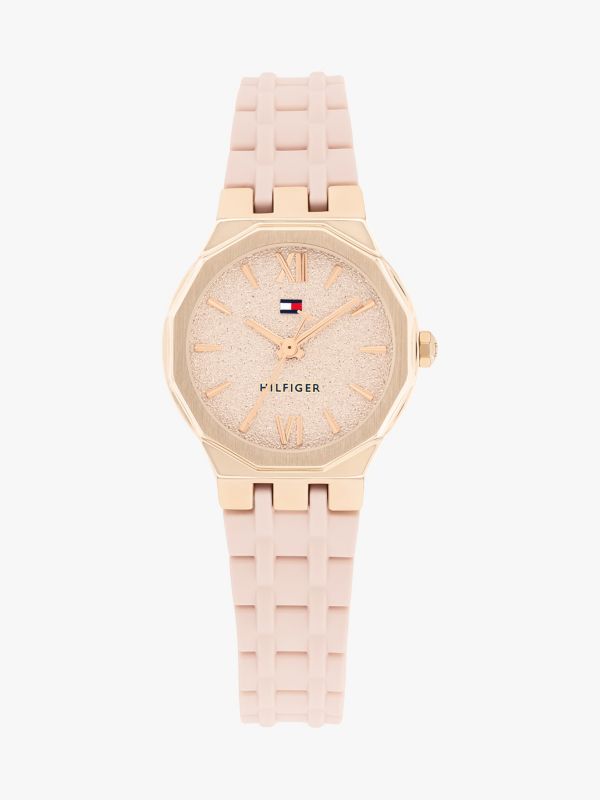25MM Shimmer Dial Dress Watch — Carnation Gold