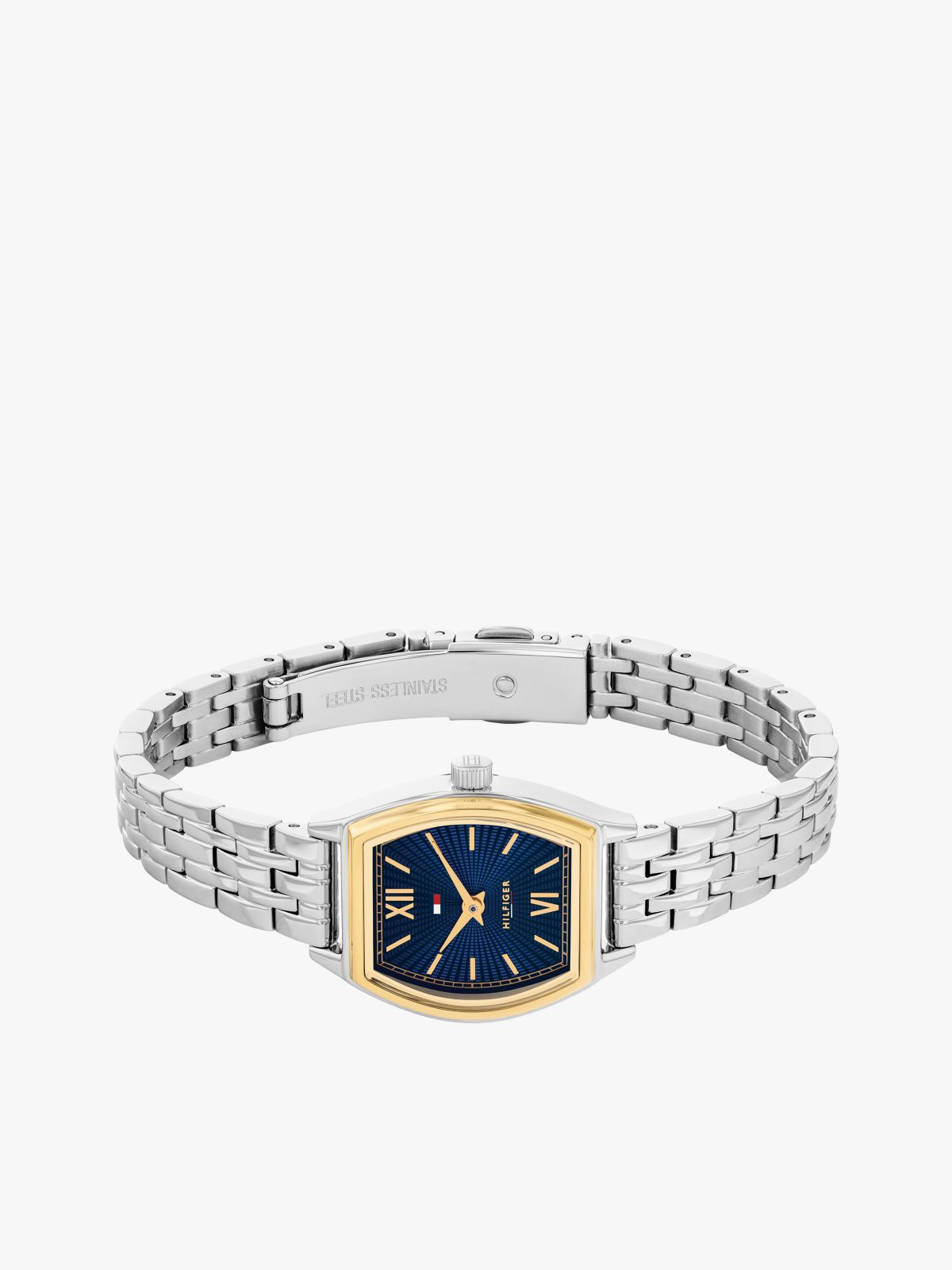 21.5MM Patterned Tonneau Dress Watch — Navy