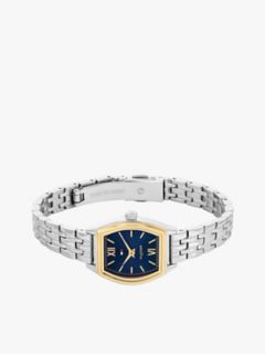 21.5MM Patterned Tonneau Dress Watch — Navy 3