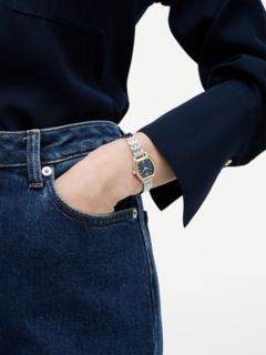 21.5MM Patterned Tonneau Dress Watch — Navy 4