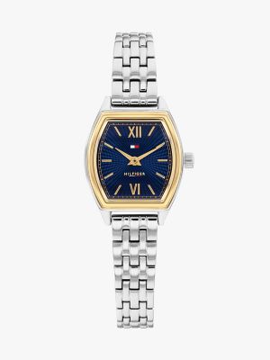 21.5MM Patterned Tonneau Dress Watch, Navy