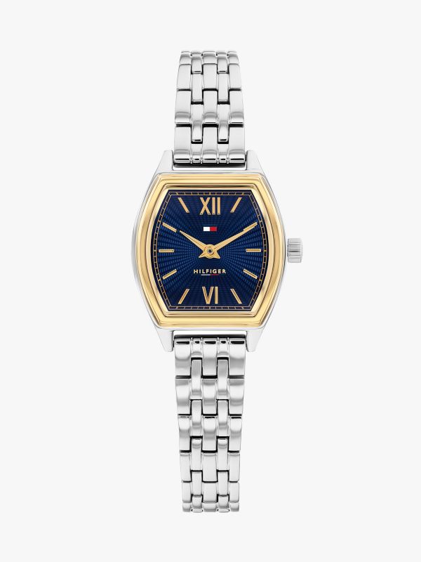 21.5MM Patterned Tonneau Dress Watch — Navy