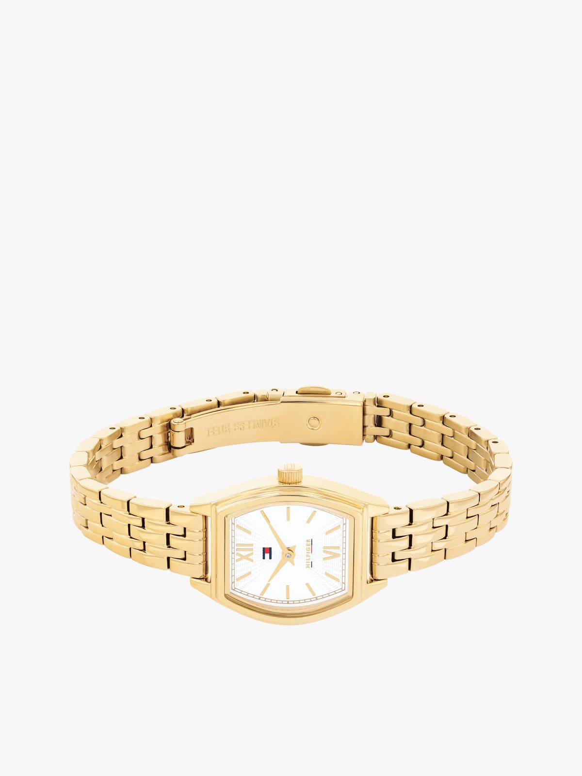 21.5MM Patterned Tonneau Dress Watch — White