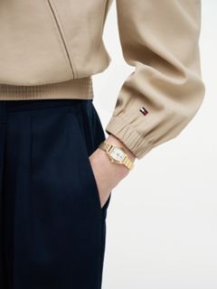 21.5MM Patterned Tonneau Dress Watch — White 4