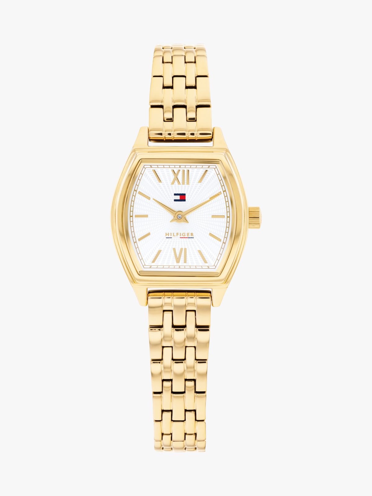 21.5MM Patterned Tonneau Dress Watch — White
