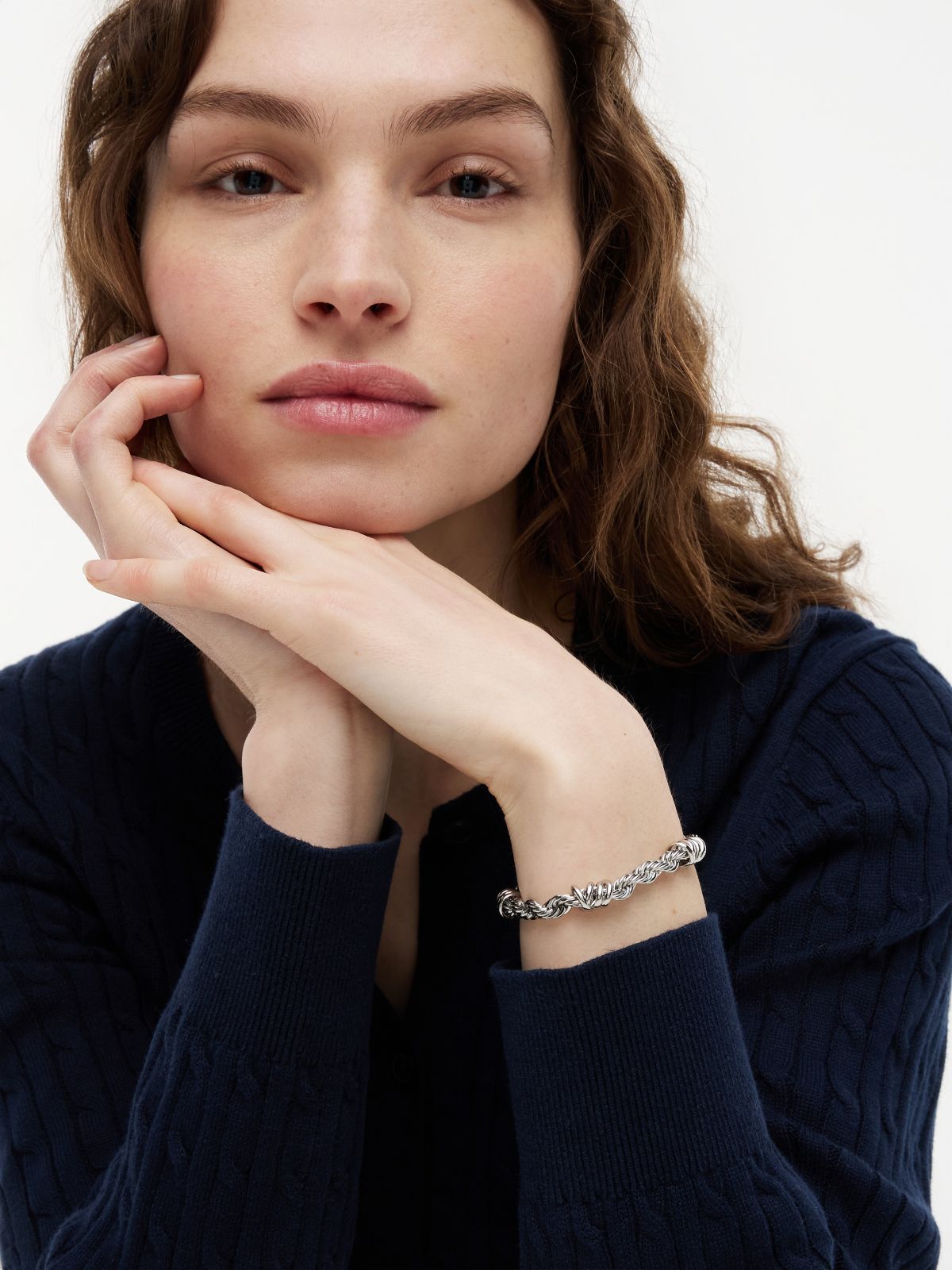 Nautical Rope Chain Bracelet — Silver