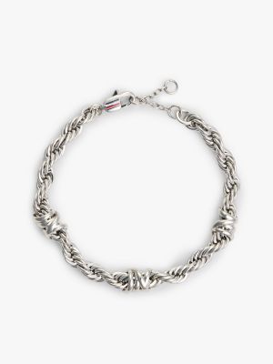 Nautical Rope Chain Bracelet, Silver