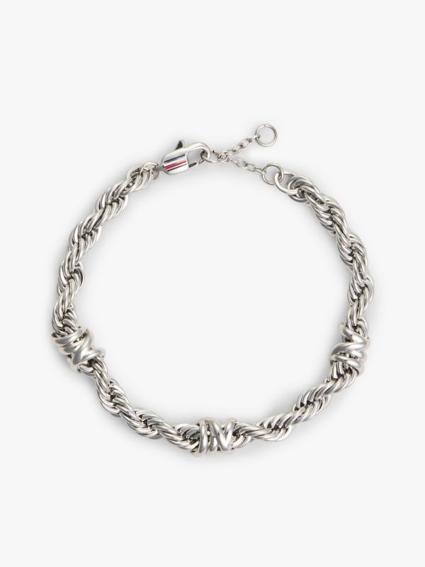 Nautical Rope Chain Bracelet — Silver