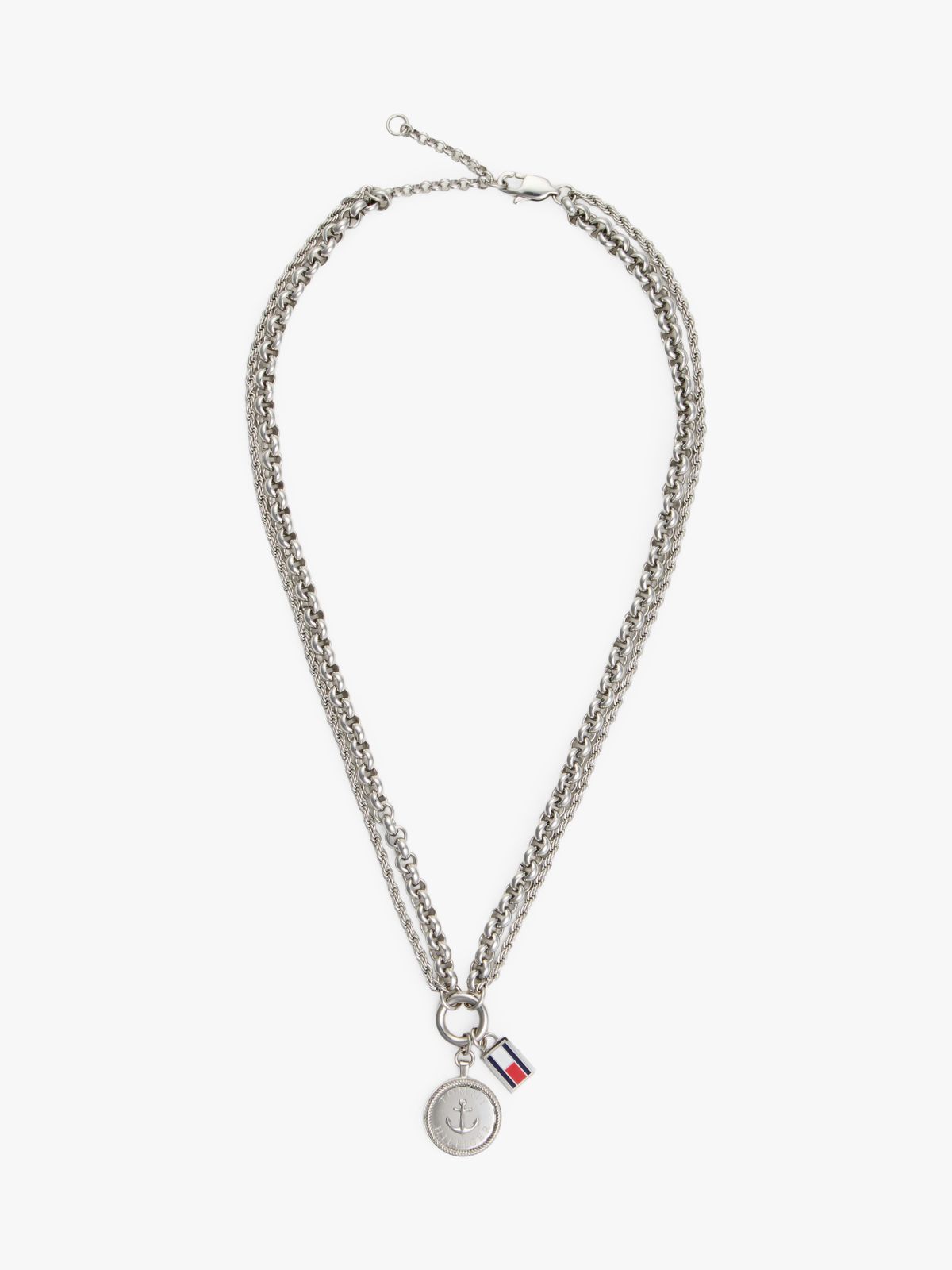 Nautical Charm Necklace — Silver