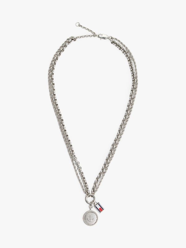 Nautical Charm Necklace — Silver