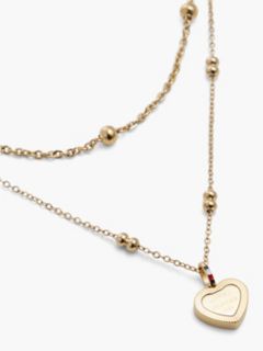 Heart Charm Double-Layered Necklace — Gold 2