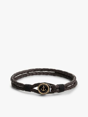 Nautical Braided Leather Bracelet, Brown