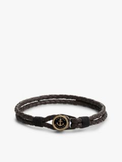 Nautical Braided Leather Bracelet — Brown 1