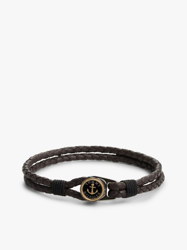 Nautical Braided Leather Bracelet — Brown