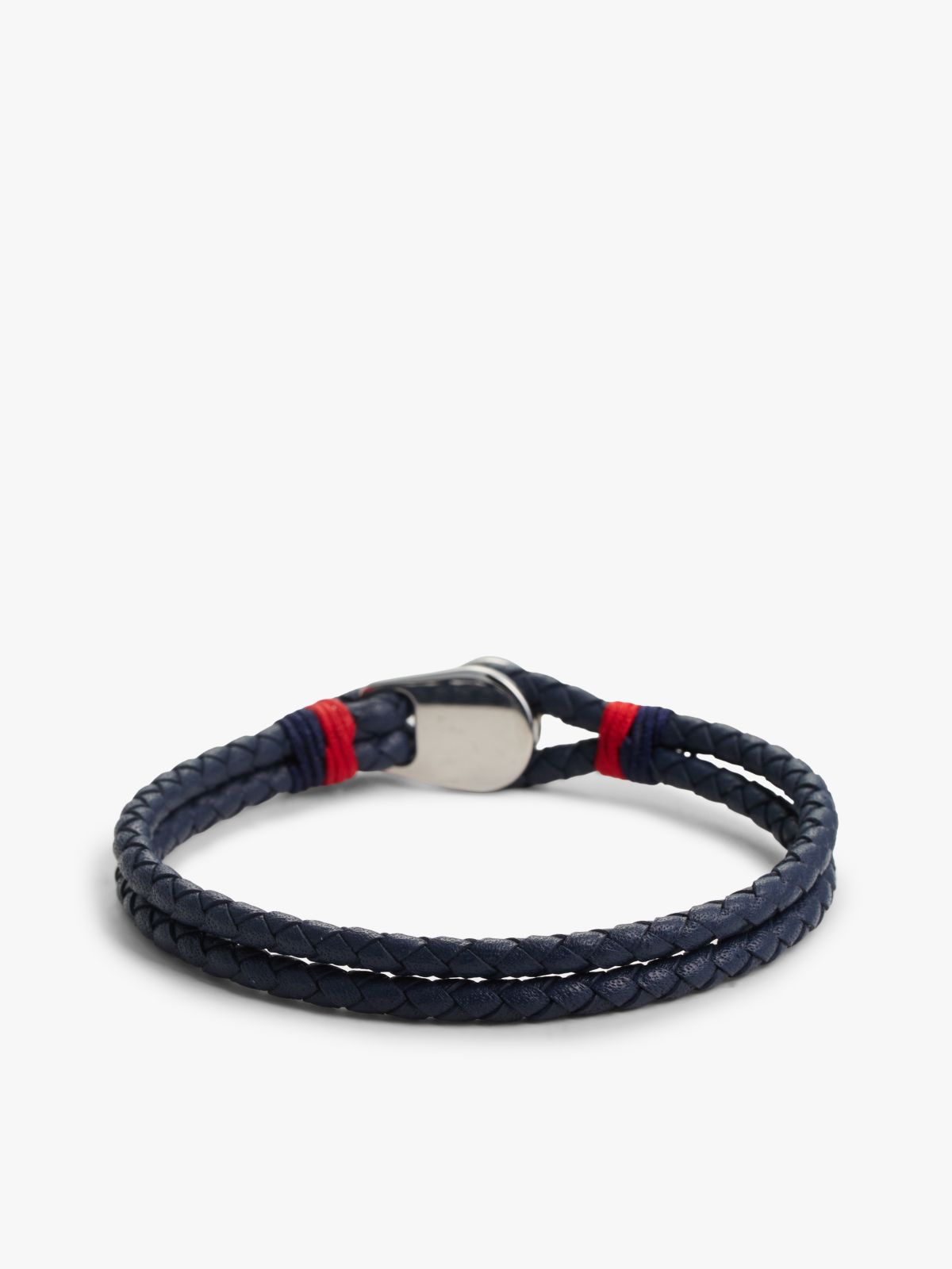 Nautical Braided Leather Bracelet — Blue