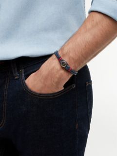 Nautical Braided Leather Bracelet — Blue 4