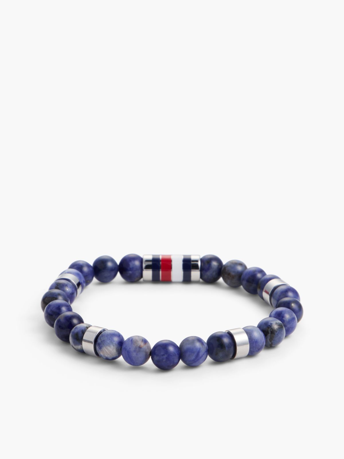 Beaded Stretch Bracelet — Blue