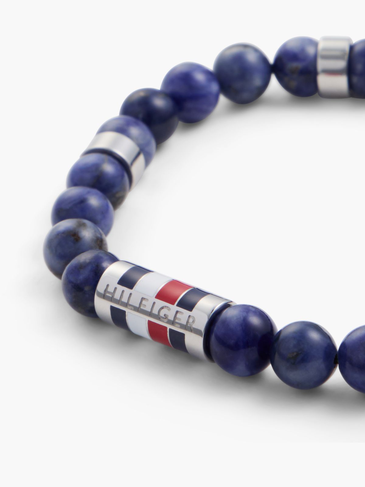 Beaded Stretch Bracelet — Blue