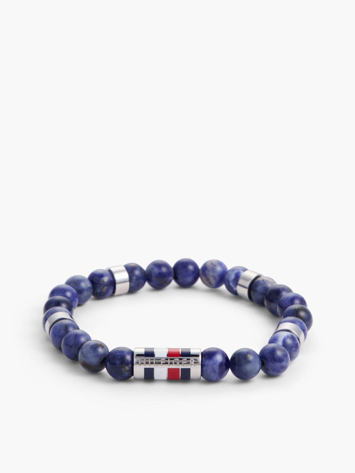 Beaded Stretch Bracelet — Blue