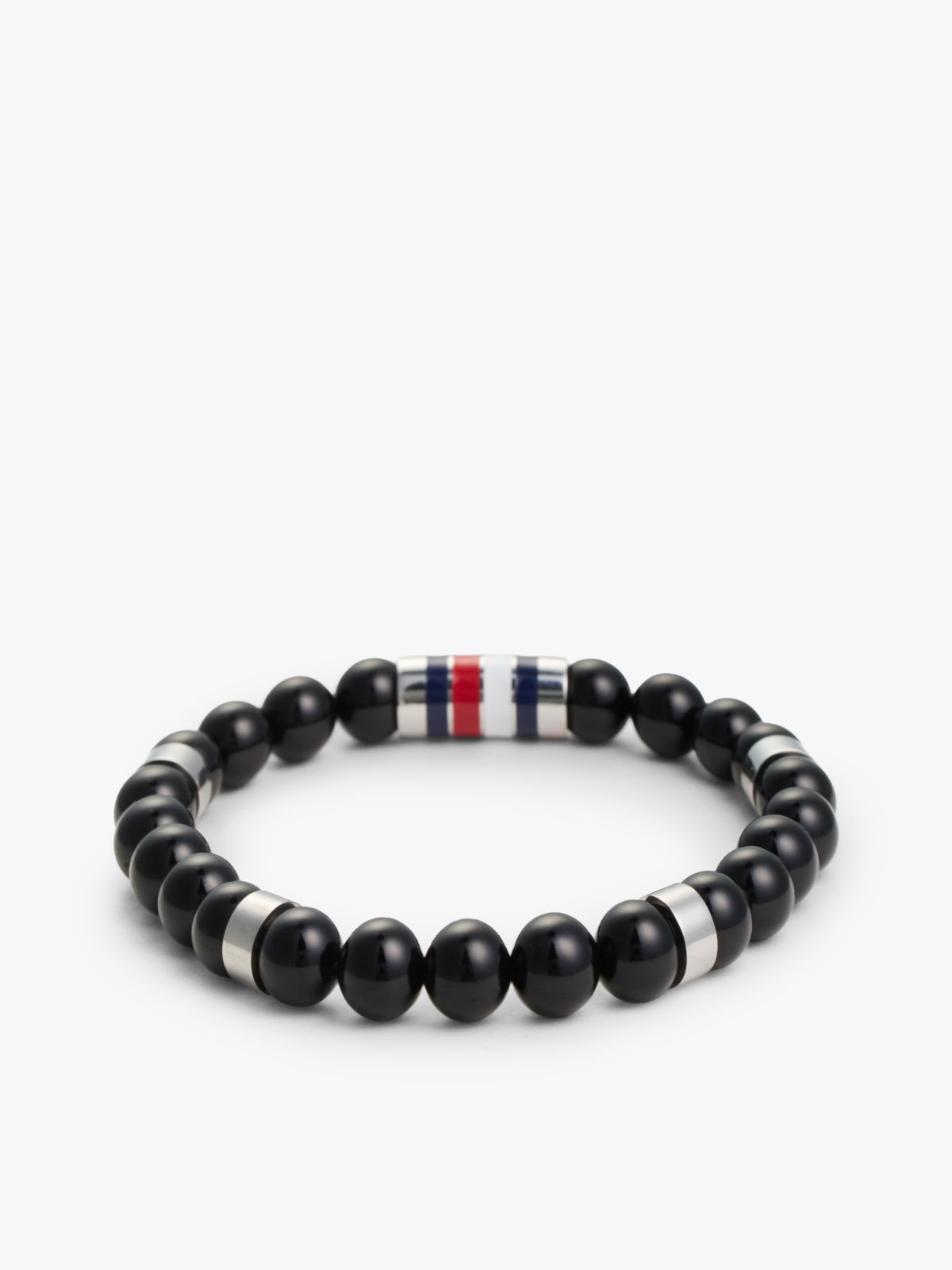 Beaded Stretch Bracelet — Black