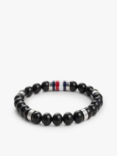 Beaded Stretch Bracelet — Black 3