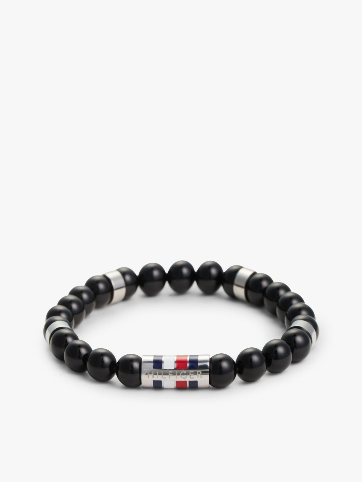 Beaded Stretch Bracelet — Black