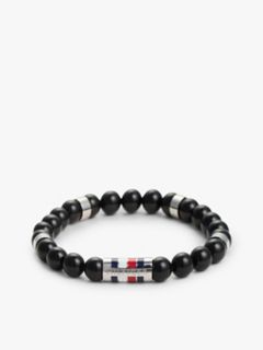 Beaded Stretch Bracelet — Black 1