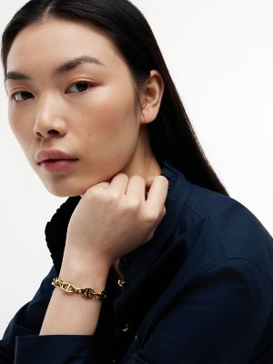 Женский браслет Tommy Hilfiger Gold-Plated Mariner-Link Chain, цвет: Золотой — фото 4
