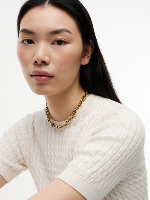 Женская цепочка Tommy Hilfiger Gold-Plated Mariner-Link Chain, цвет: Золотой — фото 4
