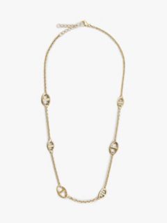 Gold-Plated Slim Mariner-Link Necklace — Gold 1