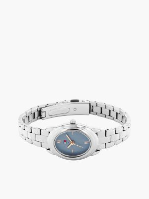 Женские часы Tommy Hilfiger 27MM Textured Oval Dial Dress Watch, цвет: Синий — фото 3