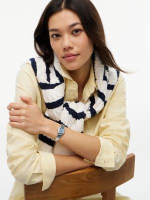 Женские часы Tommy Hilfiger 27MM Textured Oval Dial Dress Watch, цвет: Синий — фото 4