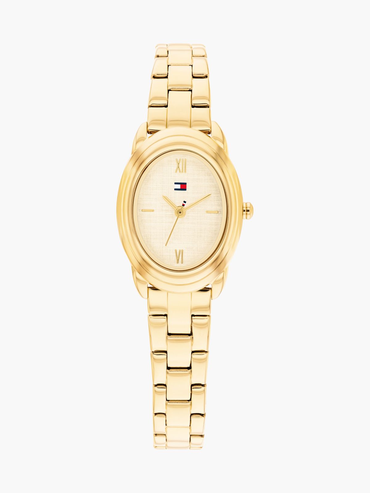 27MM Textured Oval Dial Dress Watch — Champagne