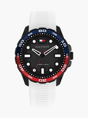 42MM Silicone Strap Sport Watch, Black