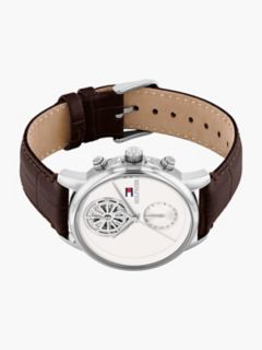 40MM Leather Strap Dress Watch — Cream 3
