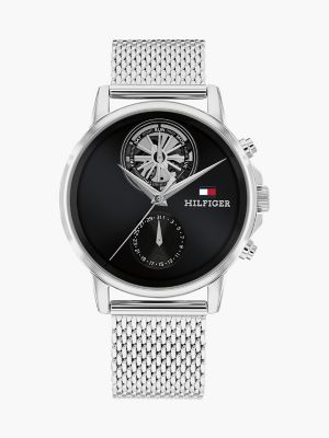 40MM Mesh Strap Dress Watch, Black