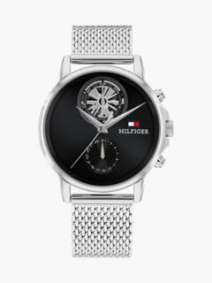 40MM Mesh Strap Dress Watch — Black 1