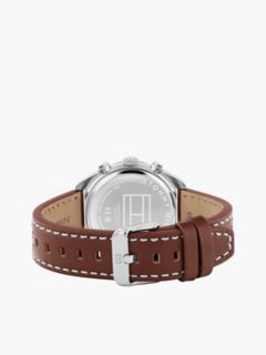 40MM Leather Strap Chronograph Watch — Partchment 2
